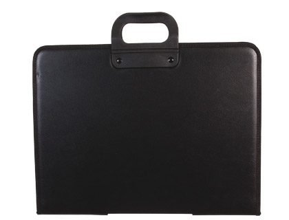 Cartera portadocumentos Q-Connect A3 PVC negro con asa y cremallera